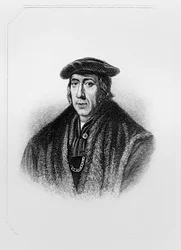 1823年「ロッジの英国の肖像」からのジョンモア卿（c.1451-1530）の肖像